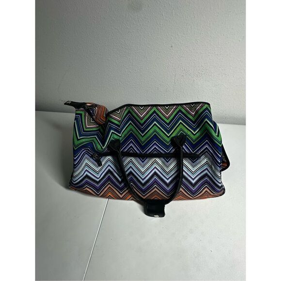 Calpak Duffel Weekend Bag Orange Green See Description - Picture 14 of 15